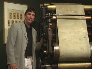 Philippe Camoin et la machine à imprimer à 4 couleurs